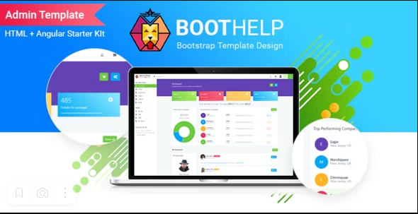 BootHelp v1.0 - Bootstrap 管理仪表板 HTML PSD Angular 入门工具包