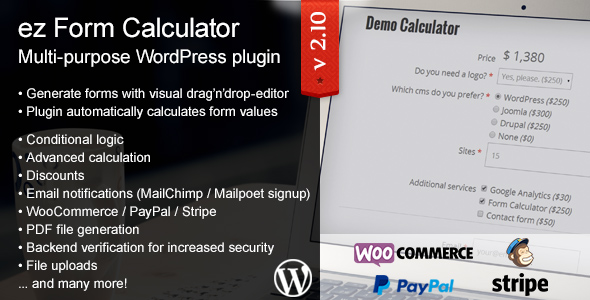 ez Form Calculator v.2.14.1.0 - WordPress Plugin