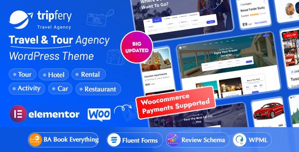 Tripfery v1.3.2 – Travel & Tour Booking WordPress Theme