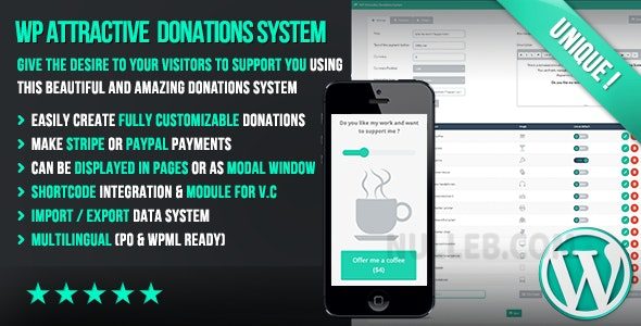 WP Attractive Donations System v1.25 – Easy Stripe & Paypal donations