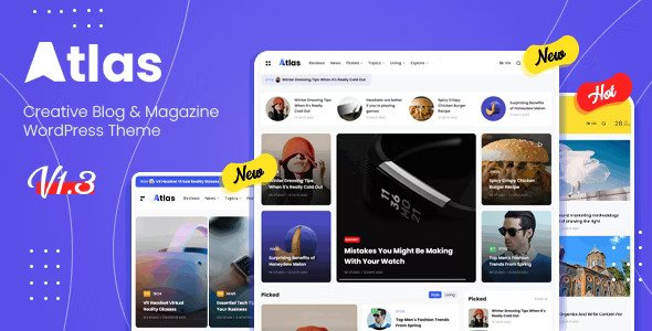 Atlas v2.0.9 – Creative Blog & News WordPress Theme