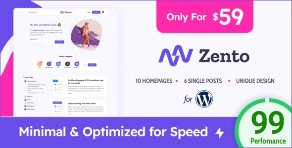 Zento v1.4.0 – 适用于 WordPress 的现代轻量级博客