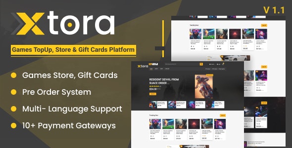 Xtora V1.1.0（已汉化） - Games Topup, Store & Gift Cards Seller With Preorder Management