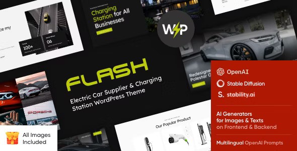 The Flash v1.12 – Electric Car & Charging Station WordPress Theme