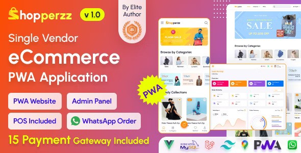 Shopperzz v1.1 – PWA eCommerce CMS with POS & WhatsApp Ordering | Inventory Management