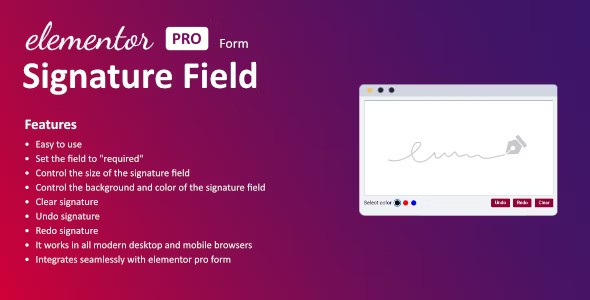 Signature Field for Elementor form v1.2.0