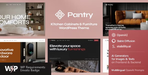 Pantry v1.1.1 – Kitchen Cabinets & Furniture WordPress Theme