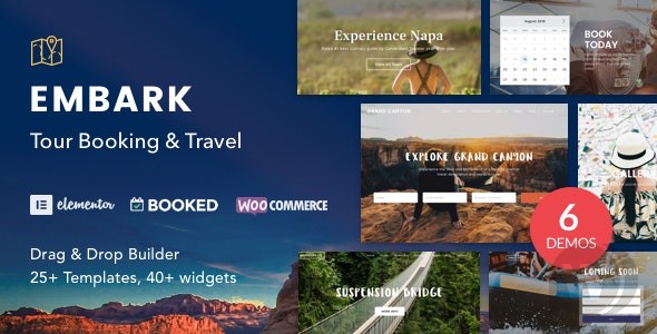 Embark v1.4.1 - 用于预订旅游和旅行的 WordPress 主题