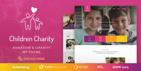 Children Charity v1.1.8 –  WordPress 非营利和非政府组织主题