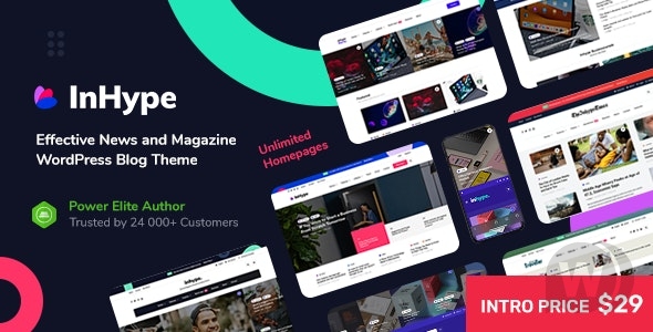 InHype v1.5.1- WordPress 新闻和博客模板