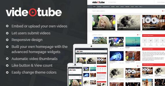 VideoTube v3.4.4破解版（已汉化） – WordPress响应式视频主题