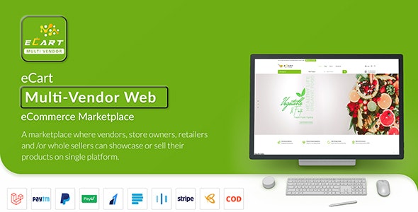 eCart Web - Multi Vendor eCommerce Marketplace v1.0.9 - 多供应商电子商务市场