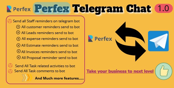 Perfex CRM and TelegramBot Chat Module V1.0.1