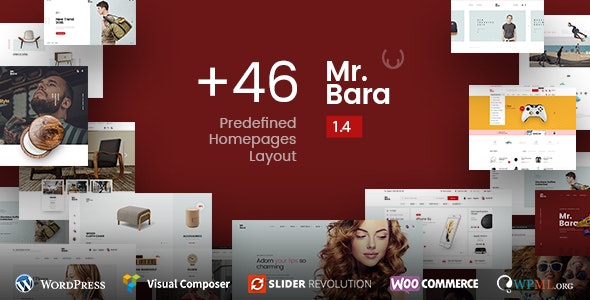 Mr.Bara v1.9.6 - 响应式多功能电子商务 WordPress 主题