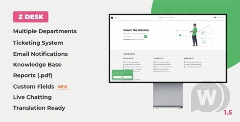 Z Desk v2.3（已汉化） - 带有知识库和常见问题的支持票证系统