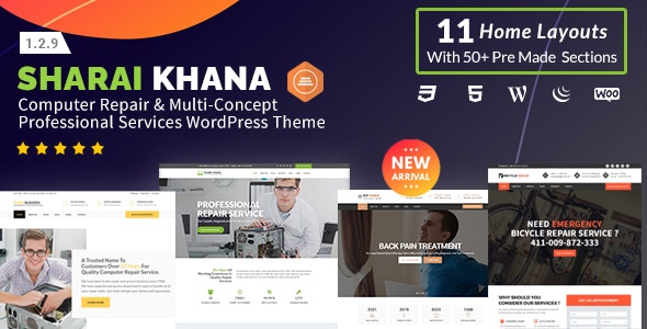 Sharai Khana v1.2.9 - WordPress 电脑维修主题