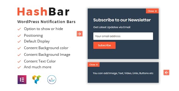 HashBar Pro v1.3.4 - WordPress 通知栏插件