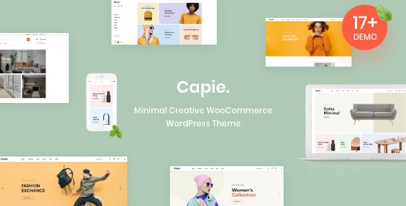 Capie v1.0.29 - 最小的创意 WooCommerce WordPress 主题