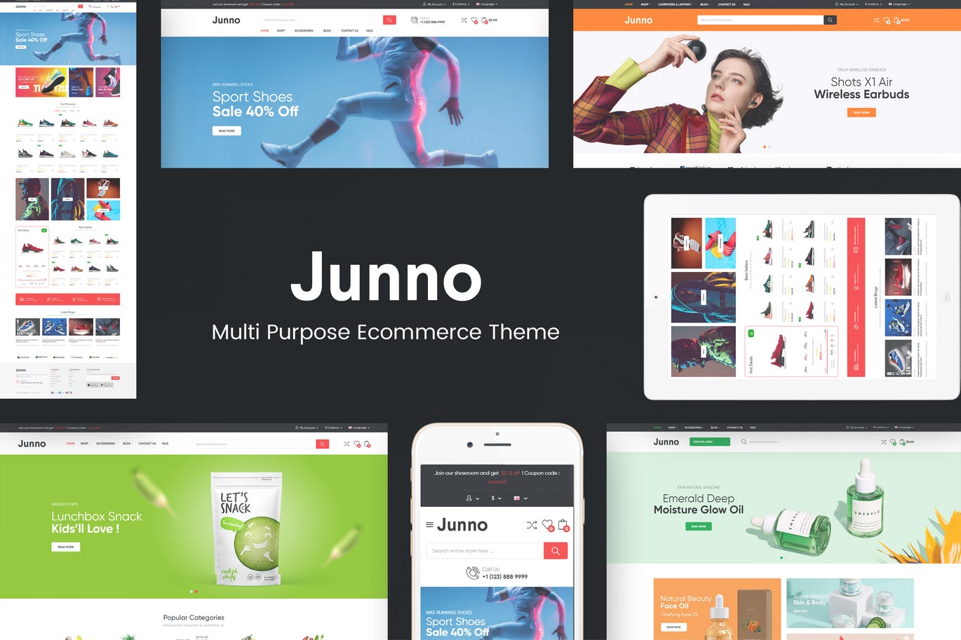 Junno v1.0.4 - 多用途 WooCommerce WordPress 主题