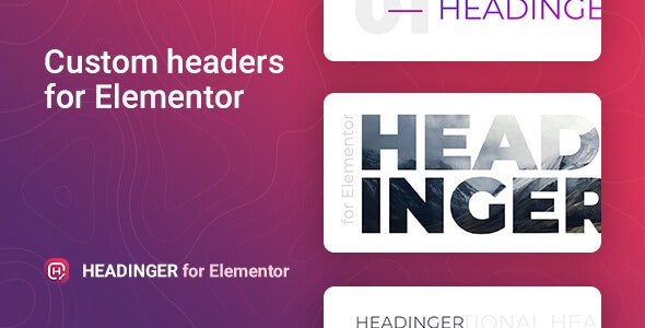 Headinger v1.1.2 - Elementor  的可自定义 标题