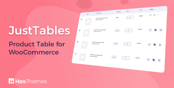 JustTables Pro v1.4.5（已汉化） - WooCommerce Product Table