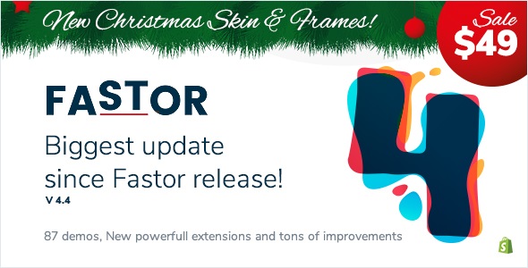Fastor v5.2.2 - 多用途 Shopify 部分主题