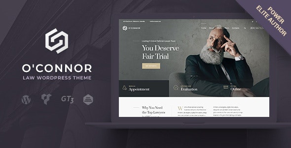 Oconnor v1.6.0 - 法律、律师和律师 WordPress 主题