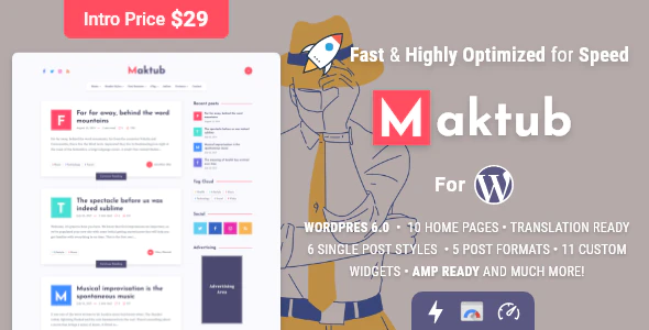 Maktub v2.0.0 - 适用于 WordPress 的最小轻量级 博客