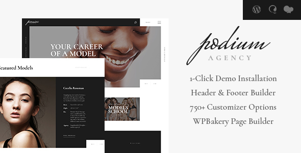 Podium v1.1.7 - Model Agency WordPress Theme