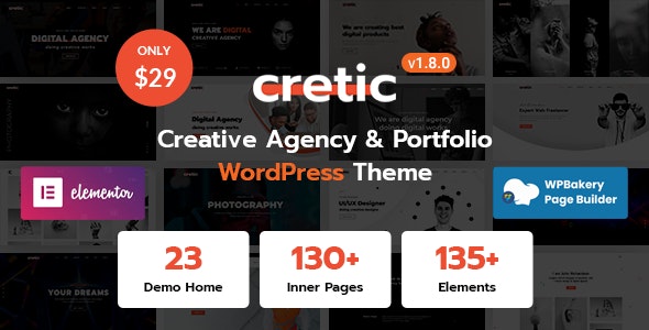 Cretic v1.8.4 – WordPress 创意机构主题