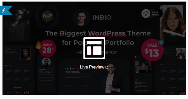 InBio v2.3.0 - WordPress 个人作品集/简历主题