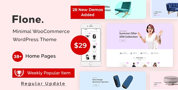 Flone v3.4.9 - 最小的 WooCommerce WordPress 主题