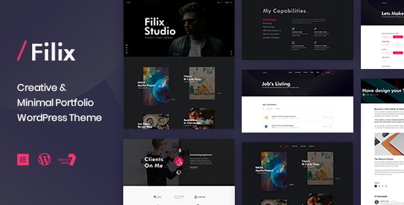 Filix v1.2.12 - Creative Minimal Portfolio WordPress 主题