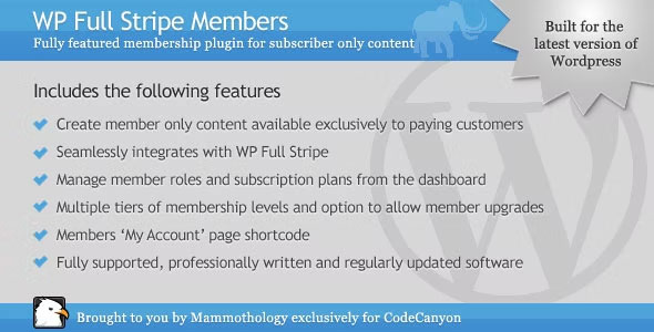 WP Full Stripe Members v1.9.2 - WP Full Stripe的附加组件