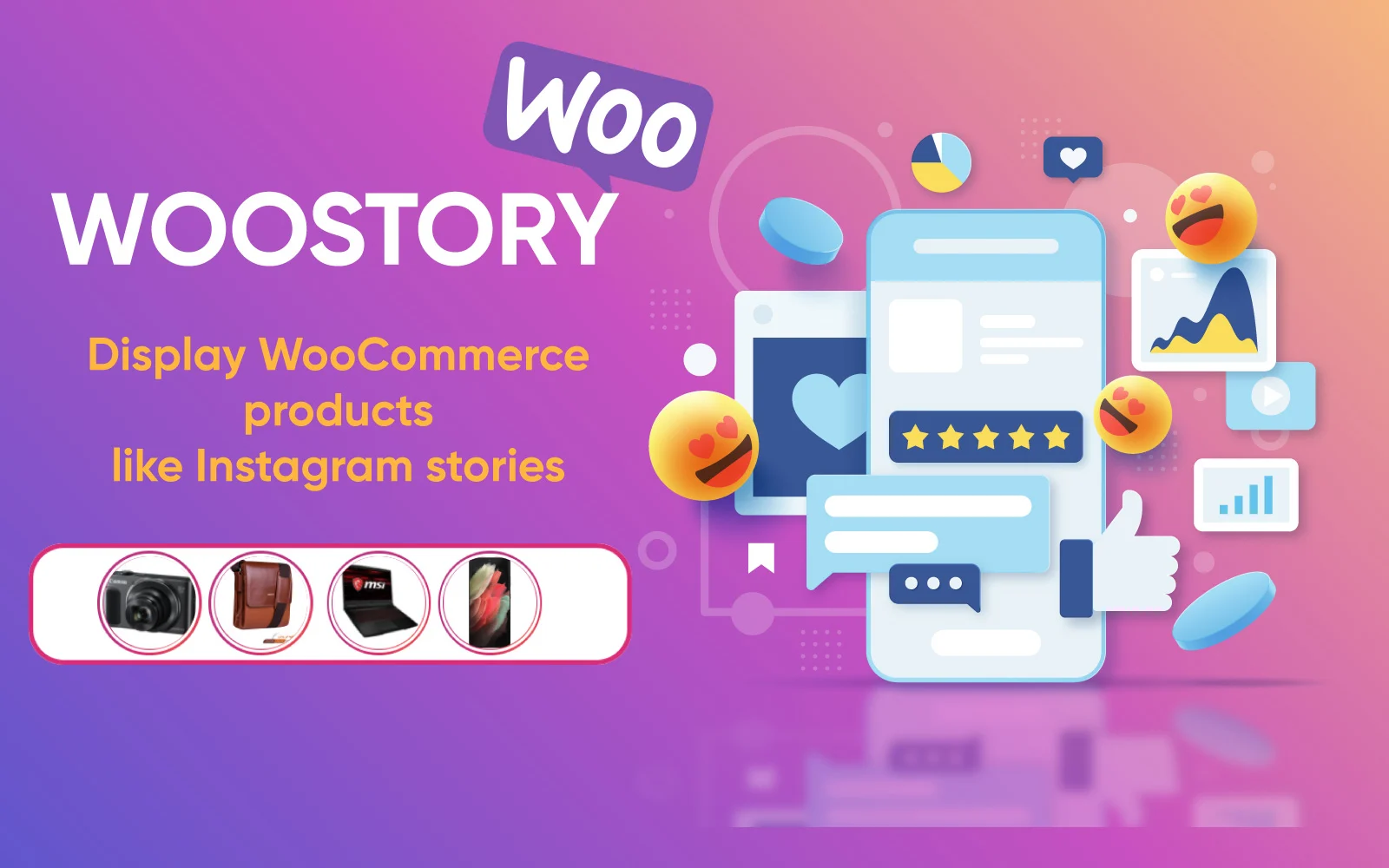 WOOSTORY v1.0.0 - 类似 Instagram 的 WooCommerce 产品故事 Wordpress 插件