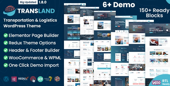 Transland v2.3.0 - Transportation & Logistics WordPress Theme