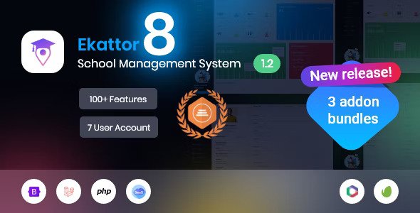 Ekattor 8 School Management System (SAAS) v2.2