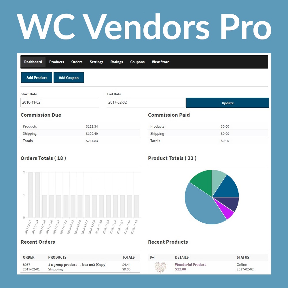 WC Vendors Pro v1.9.1（已汉化） - WordPress市场插件