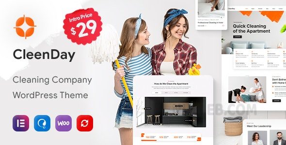 CleenDay v1.0.4 – 清洁公司 WordPress 主题