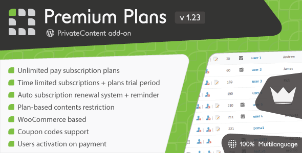 PrivateContent - Premium Plans add-on v2.1.2