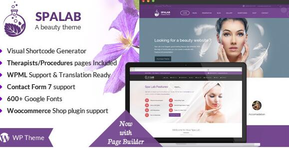 Spa Lab v5.5 –  WordPress美容美发主题