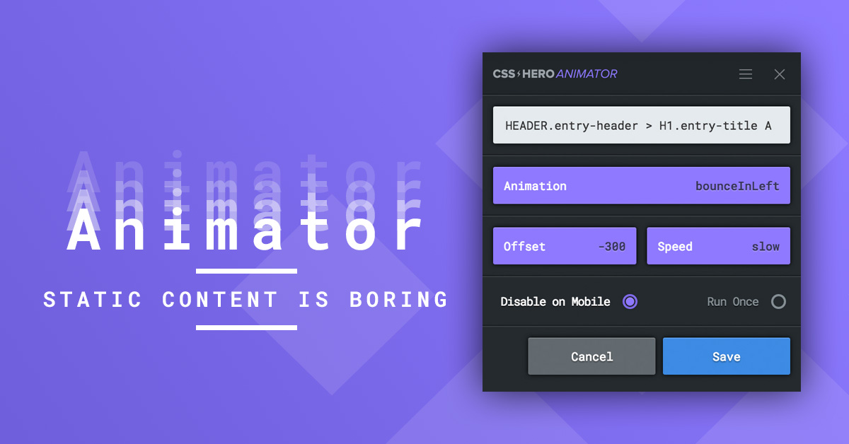 CSS Hero Animator v0.9.2