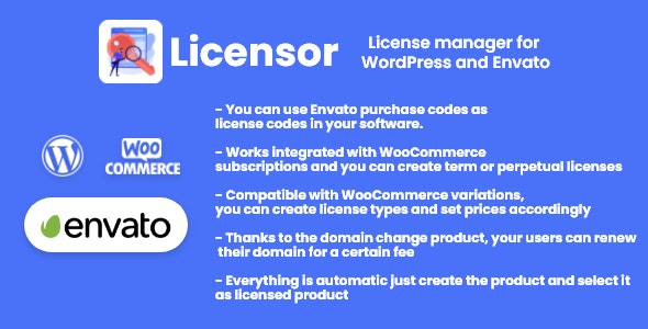 Licensor v1.0.0 - License manager for WooCommerce and Envato