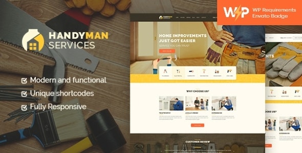 Handyman v1.4.7  - WordPress建筑和维修服务建筑主题