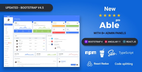 Able Pro Material Dashboard Template v8.05