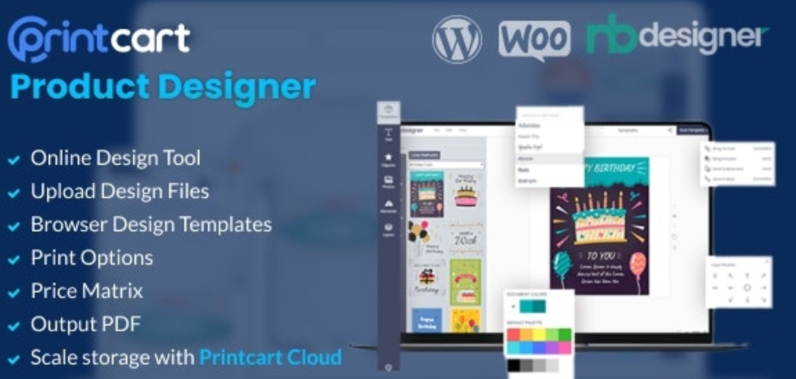 Printcart Product Designer  v1.2.3 - WooCommerce WordPress