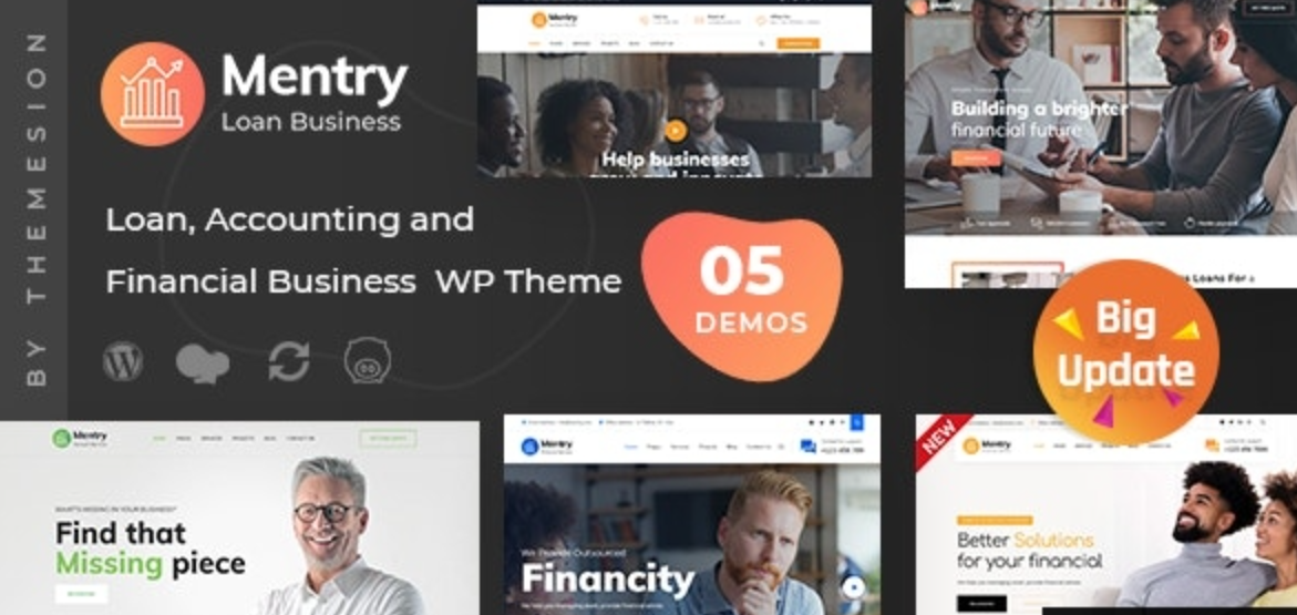 Mentry v2.7 - WordPress贷款和金融主题