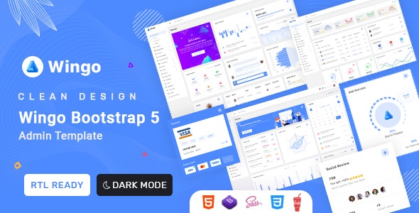 Wingo - React Js , django, Bootstrap 5 HTML Admin & Dashboard Template 22 March 2023