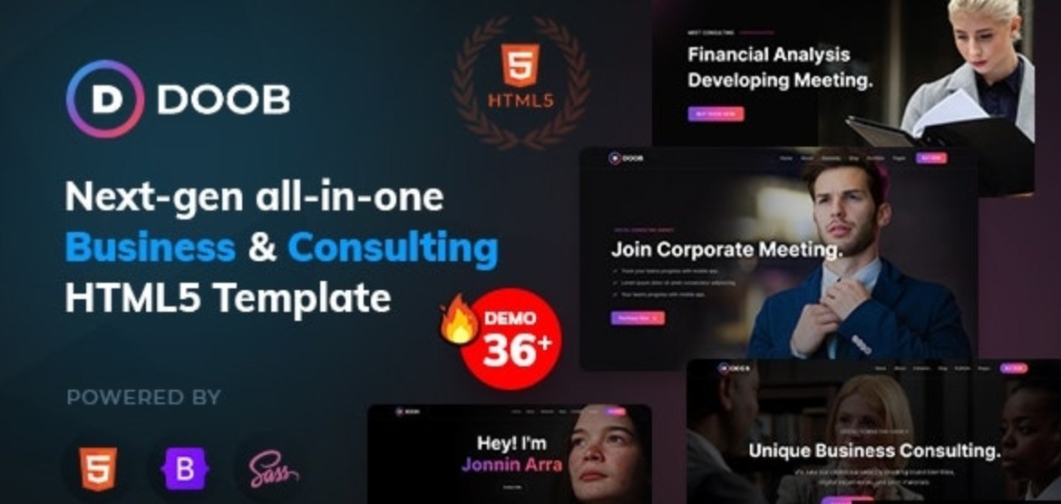 Doob v1.4 - 商业与咨询 Bootstrap 5 模板