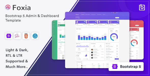 Foxia v2.1.0 - Admin & Dashboard Template